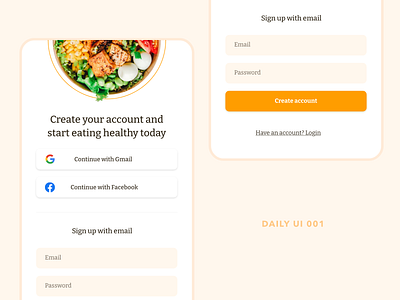 Daily UI 001 Sign Up