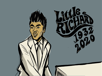 Little Richard Tribute illustration ipad procreate