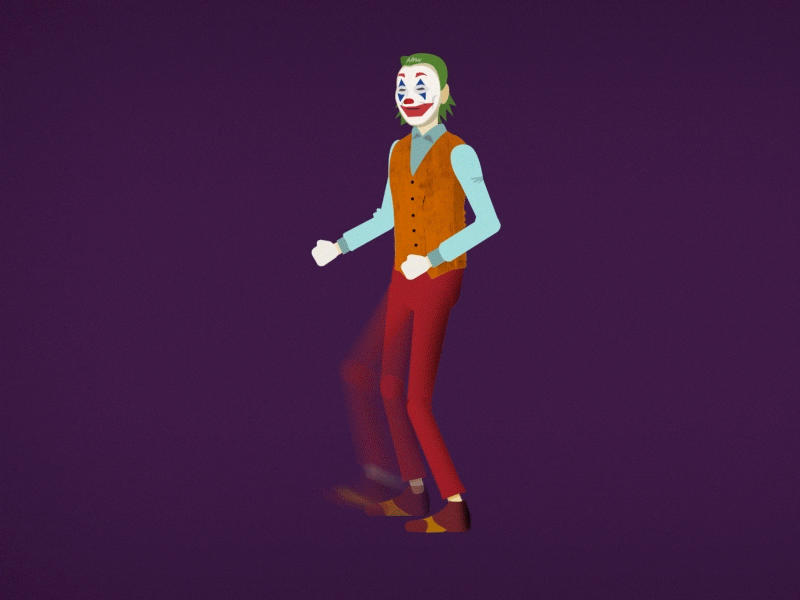 Joker Dance aftereffects animation animation 2d flat illustration illustration joker motion