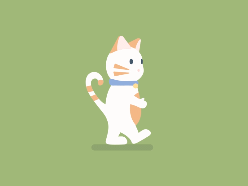Cat Walk Cycle 2d animation ae aftereffects animation loop pure ae