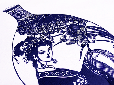 chinese paper cutting illustrations