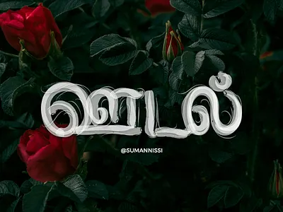 ஊடுதல் காமத்திற்கு இன்பம் அதற்கின்பம் கூடி முயங்கப் பெறின். caligraphy illustration letter lettering tamil tamiltypography typography