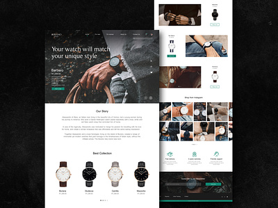 "Burano" UI/UX Redesign Concept / Website version black burano concept design redesign shop ui user experience user inteface ux watches web webdeisgn website design