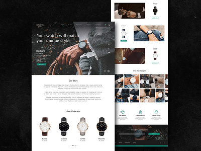 "Burano" UI/UX Redesign Concept / Website version black burano concept design redesign shop ui user experience user inteface ux watches web webdeisgn website design