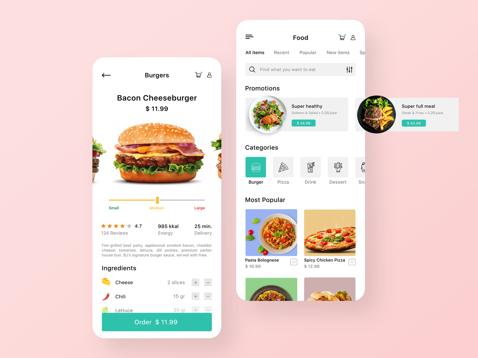 Food (Burger) Delivery - Mobile App UI/UX Design by Fidan Farajullayeva ...