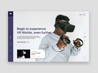 Virtual Reality Products Website UI/UX Design concept concept design product page ui user experience user inteface ux virtualreality vr web webdesign