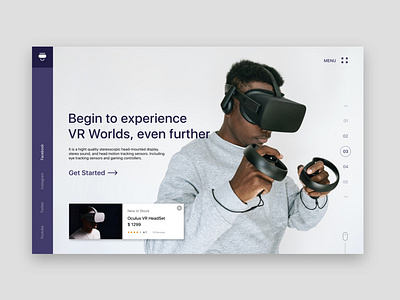 Virtual Reality Products Website UI/UX Design concept