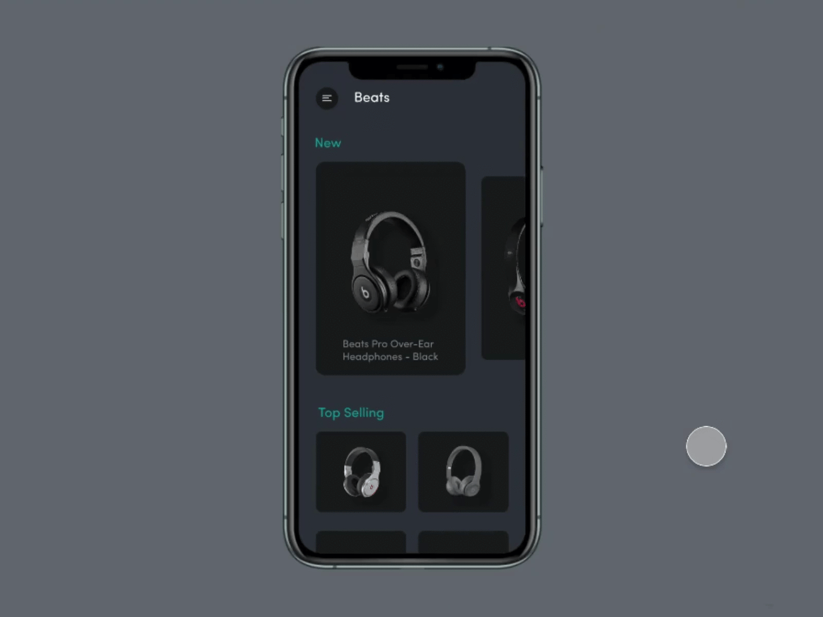 Beats Headphones mobile app UI/UX design concept beats concept dark theme ui design headphones mobile app music shopping app ui user experience user inteface ux