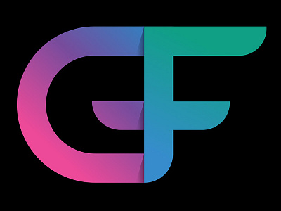G&F monogram gf monogram gradient graphic design