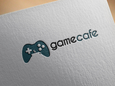 Game Cafe logo concept cafe game logo