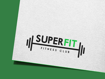 "Super Fit" fitness club logo design concept club concept design fitness fitness club graphic graphic design green logo