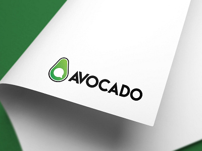 "Avocado" logo concept for chat app app avocado concept design graphic graphic design green logo vector