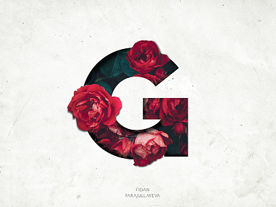 Flowers within letter G flower g grunge leaf letter photoshop red