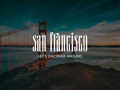 Logo concept for guide center of San Francisco america branding california concept design discover golden gate bridge graphic graphic design guide logo travel typography usa vector