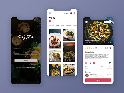 Food Ordering App UI Design app concept design dish food ordering meal mobile app mobile app design mobile ui ui user experience user inteface ux