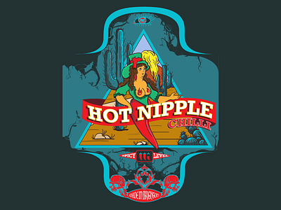 Hot Nipple Chilli chilli illustraion illustration art illustrations label packaging sauces