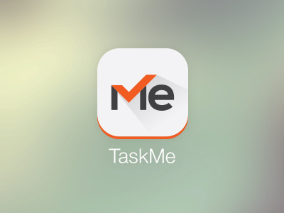 TaskMe iOS icon android app clean critique flat icon ios mobile orange task taskme tick