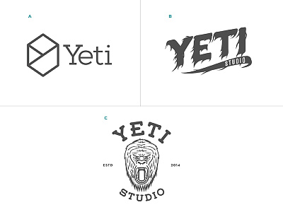 Yeti logo concepts branding concepts help identity logo yeti