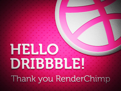 Hello Dribbble! debut dribbble first shot hello hi magenta pink thank you