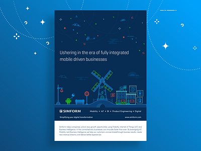 Brochure design for Simform's Mobility offerings