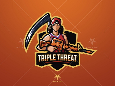 Triple Threat Mascot Logo branding design graphic design icon illustration logo vector