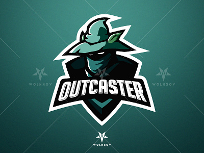 Outcaster Mascot Logo branding design game graphic design icon illustration logo mascot twitch vector youtube