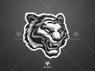 White Tiger Mascot Logo branding design game graphic design icon illustration logo mascot tiger twitch vector youtube