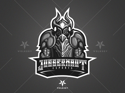 Juggernaut Esports Mascot branding design gaming graphic design icon illustration juggernaut logo mascot mascotlogo twitch vector youtube