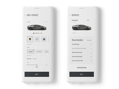 Car Garage App app car clean creative design garage minimal minimalism mockup photoshop service ui