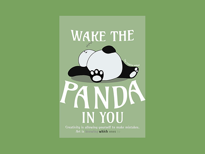 Wake the panda in you. animation clean creative design designinspiration dribbble graphic graphicdesign illustration minimal motionposters music panda posterart posterdesign posters