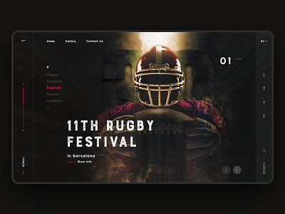 Barcelona Rugby Festival banner barcelona creative festival landingpage minimal photoshop rugby web website