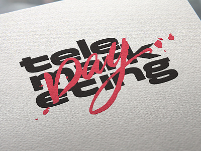 Telemarketing day brash calligraphy day lettering logo logodesign marketing