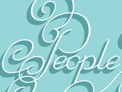 People need other people lettering postcardproject script typography vector