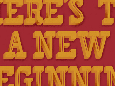 Here's to a New Beginning closeup lettering postcardproject typography vector