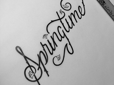 Springtime lettering postcardproject sip spring springtime typography