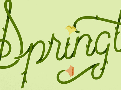 Springtime Final lettering postcardproject script springtime typography