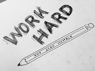 Work Hard sketch lettering postcardproject sketch typography work