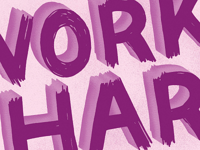 Work Hard closeup lettering postcardproject typography vector workhard