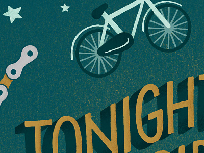 Tonight, we ride illustration illustrator lettering photoshop postcardproject typography