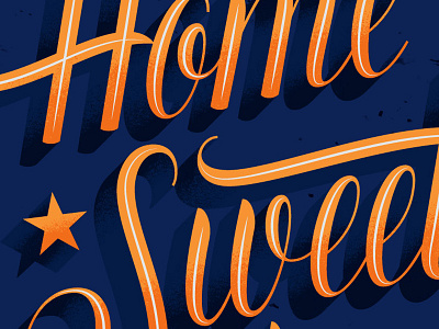 Home Sweet Home elpaso home illustrator lettering lonestarstate script texas typography vector