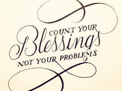 Count your blessings hand lettering lettering positive postcardproject sketch type typography