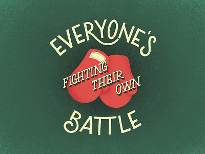 Battle battle be kind fight hand lettering lettering postcardproject type typography
