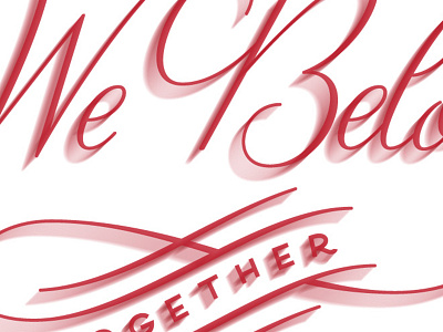 Together hand lettering lettering love postcard project script type typography