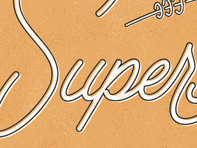 Supersonic lettering postcardproject script supersonic type typography vector