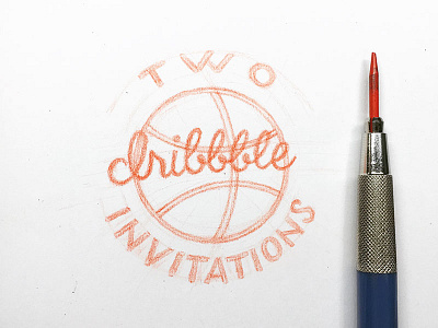 Draft time! draft dribbbledraft invites lettering sketch type typography
