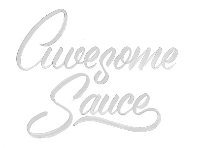 Awesome Sauce awesome brush brush script type typography wip