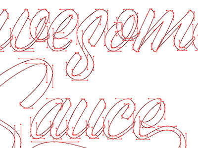 Awesome Sauce II awesome sauce bezier brush script lettering type typography vector