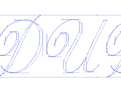 Dude, them curves beziers dude lettering type typography vector wip