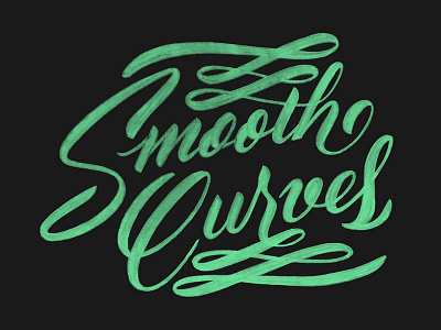 Smooth brush script lettering practice type typography