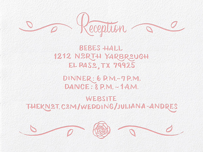 J&A Wedding III brush script invitation letterpress type typography wedding